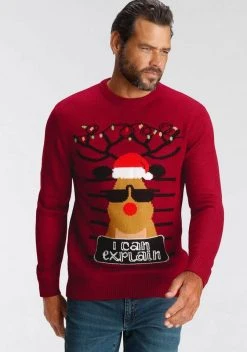 Man's World Rundhalspullover »Rentier« -Mans Kleidung Geschaft 04dc62c3 4ebc 5383 b116 d03ca51aef9b