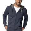 Man's World Kapuzensweatjacke mit kontrastfarbigem Innenfutter Schwarz, Olivgrün, Blau