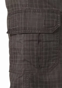 Man's World Cargobermudas in 3/4-Länge mit modischem Karomuster Grau-braun-kariert, Blau-kariert -Mans Kleidung Geschaft 14939450