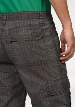 Man's World Cargobermudas in 3/4-Länge mit modischem Karomuster Grau-braun-kariert, Blau-kariert -Mans Kleidung Geschaft 15552592