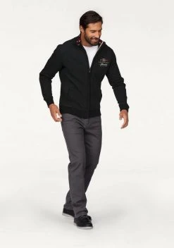 Man's World Dehnbund-Hose Stretch - bequem mit seitlichem Gummizug Schwarz, Dunkelgrau -Mans Kleidung Geschaft 16214129