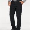 Man's World Cargohose (Set, mit Gürtel) mit Zip-Off Funktion Schwarz, Grau