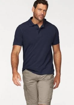 Man's World Poloshirt Piqué Marine, Weinrot, Weiß, Curry -Mans Kleidung Geschaft 17007286