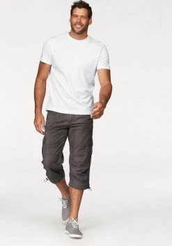 Man's World Cargobermudas in 3/4-Länge mit modischem Karomuster Grau-braun-kariert, Blau-kariert -Mans Kleidung Geschaft 17024763