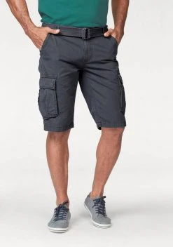 Man's World Cargobermudas (Set, mit Gürtel) aus robustem Material Marine, Anthrazit -Mans Kleidung Geschaft 18550586
