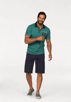 Man's World Poloshirt in Piqué-Qualität mit Kontrastkragen -Mans Kleidung Geschaft 18822119
