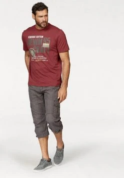 Man's World Cargobermudas in 3/4-Länge mit modischem Karomuster Grau-braun-kariert, Blau-kariert -Mans Kleidung Geschaft 19707861