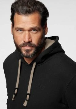 Man's World Kapuzensweatshirt mit Kontrast- Details Schwarz, Blau -Mans Kleidung Geschaft 1c0f6dee 644c 580b bd53 536609d8228f