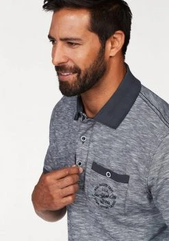 Man's World Poloshirt in melierter Optik -Mans Kleidung Geschaft 20718496