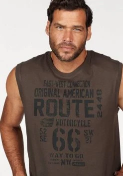 Man's World Muscleshirt (Packung, 2-tlg., 2er-Pack) aus reiner Baumwolle Blau | schwarz, Grau-meliert | olivgrün -Mans Kleidung Geschaft 22044914