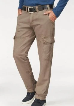 Man's World Cargohose mit aufgesetzten Taschen Schwarz, Khaki, Olivgrün, Grau -Mans Kleidung Geschaft 27417202