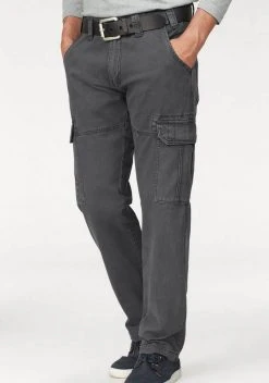 Man's World Cargohose mit aufgesetzten Taschen Schwarz, Khaki, Olivgrün, Grau