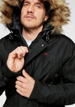 Man's World Parka Schwarz, Dunkelblau -Mans Kleidung Geschaft 28297041