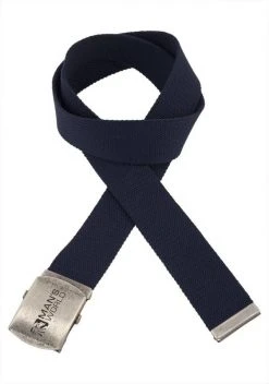 Man's World Stoffgürtel Mit Koppelschließe, Textilbandgürtel Marine, Schwarz, Beige, Grau -Mans Kleidung Geschaft 28812208