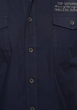 Man's World Kurzarmhemd mit kontrastfarbener Stickerei -Mans Kleidung Geschaft 29080274