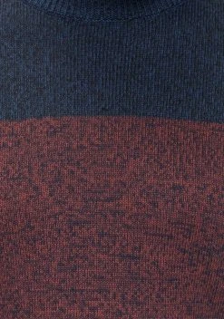 Man's World Rundhalspullover mehrfarbig Marine-rot-weiß, Blau-petrol-grau -Mans Kleidung Geschaft 29080545