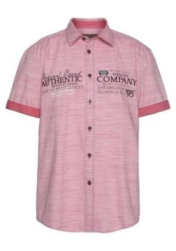 Man's World Kurzarmhemd in modischer Streifenoptik Hellrot, Hellblau -Mans Kleidung Geschaft 32072695