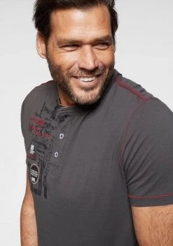 Man's World Henleyshirt mit kontrastfarbenen Nähten -Mans Kleidung Geschaft 33405821