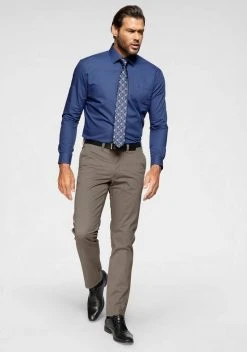 Man's World Businesshemd abgesteppte Knopfleiste Weiß-leicht transparent, Blau -Mans Kleidung Geschaft 33433328