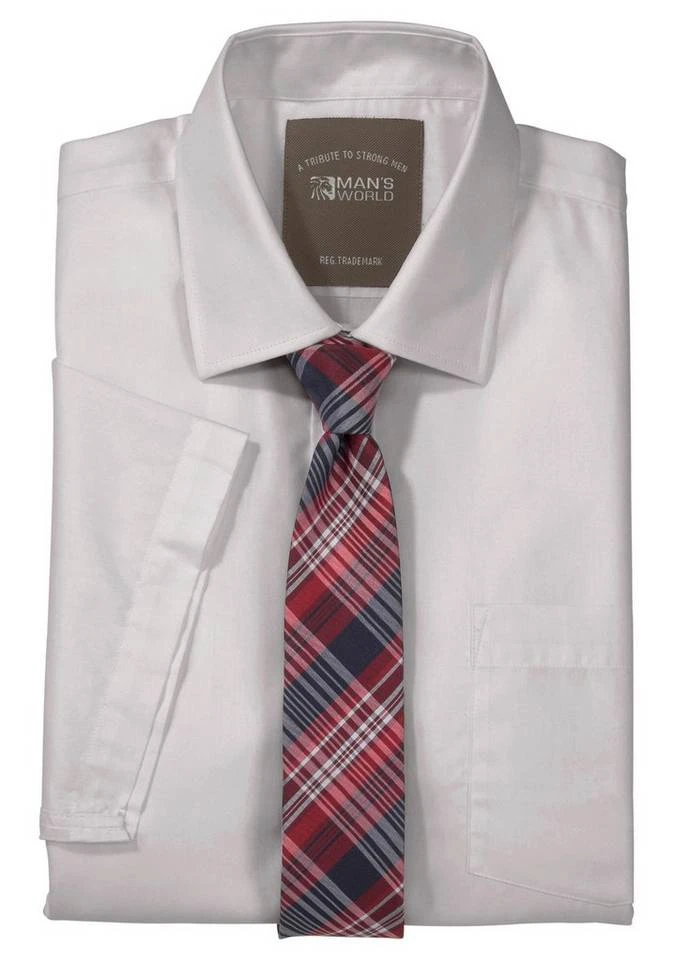 Man's World Businesshemd Kurzarm Weiß-leicht transparent, Schwarz-uni, Blau-uni, Grau 1 Man's World Businesshemd Kurzarm Weiß-leicht transparent, Schwarz-uni, Blau-uni, Grau