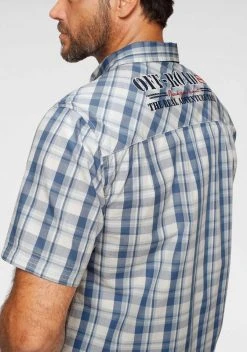 Man's World Kurzarmhemd Mit Chambray-Einsätzen an den Ärmeln -Mans Kleidung Geschaft 36064660