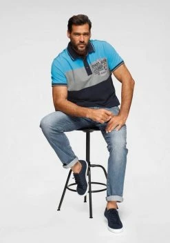 Man's World Poloshirt Blockstreifen -Mans Kleidung Geschaft 36264132