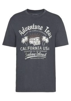 Man's World T-Shirt mit großflächigem Print Blaugrau-meliert, Rot-meliert -Mans Kleidung Geschaft 49dbd8d6 7f5b 5c69 8505 05238cbe9778