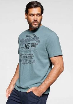 Man's World T-Shirt mit Print Blau-grau, Nachtblau, Dunkelgrau -Mans Kleidung Geschaft 4b250010 597f 5c23 8a06 19ad990bceca