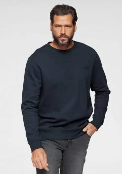 Man's World Sweatshirt aus Baumwollmischung Blau-meliert, Anthrazit-meliert, Rot-meliert, Dunkelblau