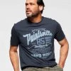 Man's World T-Shirt mit Print Blau-grau, Nachtblau, Dunkelgrau
