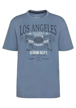 Man's World T-Shirt mit großem Print Marine, Graublau -Mans Kleidung Geschaft 5aa088a4 4d48 545a 93c6 9425cd05cb97