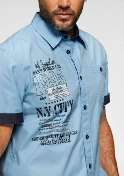 Man's World Kurzarmhemd Dunkelblau, Hellblau -Mans Kleidung Geschaft 83ba422d 7ccd 55b2 b227 e0a60d1aa6fb