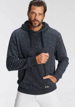 Man's World Kapuzensweatshirt kontrastfarbene Details Grau-weiß, Schwarz-meliert, Dunkelblau-meliert -Mans Kleidung Geschaft 9285b73a ac4a 5002 8bd9 0da77b644960
