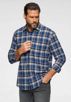 Man's World Flanellhemd Modisches Großkaromuster Grau-blau-weiß, Blau-offwhite-kariert -Mans Kleidung Geschaft 9ff5a3e7 7b6e 5992 940a fa97a52b15b5