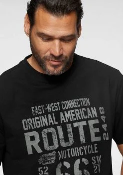 Man's World T-Shirt Großer Print Schwarz, Rauchblau, Koralle -Mans Kleidung Geschaft a0d6b695 4803 5f32 a2e4 46e20a93e5b9