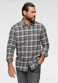 Man's World Flanellhemd Modisches Großkaromuster Grau-blau-weiß, Blau-offwhite-kariert -Mans Kleidung Geschaft a3966a54 cb19 508a 8bc5 30187585b5cf