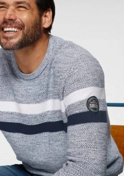 Man's World Strickpullover in melierte Optik Türkis-weiß-blau, Blau-meliert -Mans Kleidung Geschaft ad36f36c 67d0 5fa7 9c9d 759532ffc529