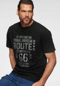 Man's World T-Shirt Großer Print Schwarz, Rauchblau, Koralle -Mans Kleidung Geschaft b05fb8d2 3eab 5e22 8d1f 1bcdf267cdcf