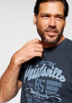 Man's World T-Shirt mit Print Blau-grau, Nachtblau, Dunkelgrau -Mans Kleidung Geschaft b22cd05c 2555 59e7 98aa 4c4f8d71eccf