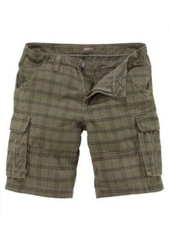 Man's World Cargoshorts Vorgewaschene Optik Grau-kariert, Olivgrün-kariert -Mans Kleidung Geschaft b2bebbce b342 54f9 a474 bf8b60d282e3