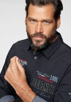 Man's World Langarmhemd mit hochwertigen Applikationen -Mans Kleidung Geschaft bae0ba42 a09e 5207 b970 dc0647e7cd0b