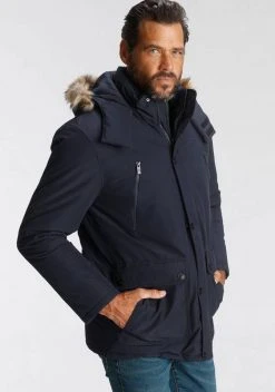 Man's World Parka Schwarz, Dunkelblau -Mans Kleidung Geschaft be906bc0 02a1 580d b901 d7faa933edc7