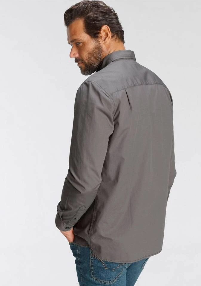 Man's World Langarmhemd mit kontrastfarbenem Print 2 Man's World Langarmhemd mit kontrastfarbenem Print – Bild 2