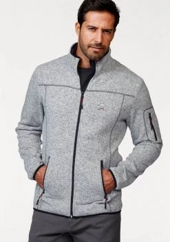 Man's World Strickfleecejacke mit modischen Ziernähten Graublau-meliert, Hellgrau-meliert, Graublau meliert ( Fleecejacke aus nachhaltigem Material), Royalblau-meliert -Mans Kleidung Geschaft c76a8e14 db7c 5b8b a446 f34a74aba379