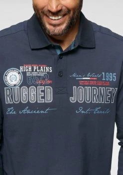 Man's World Langarm-Poloshirt mit aufwendigem Front- Print -Mans Kleidung Geschaft dc202b55 8cac 5383 b959 95822741aa4d