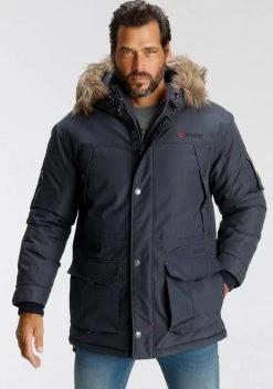 Man's World Parka Schwarz, Dunkelblau -Mans Kleidung Geschaft f800c637 ff41 5ce9 a39f e7bc7892e62f