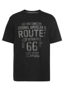 Man's World T-Shirt Großer Print Schwarz, Rauchblau, Koralle -Mans Kleidung Geschaft ff89a05e ea6f 5e10 acd0 26896fa7ccb8